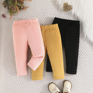Pantalones Casuales de Invierno para Niñas, Ropa de Punto Gruesa y Afelpada en Combinación Multicolor, Ropa Cálida para Bebés - Product Image 1