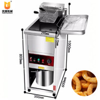 Machine de transformation alimentaire électrique en acier inoxydable, friteuse à poulet à gaz à réservoir simple ou double, usage commercial