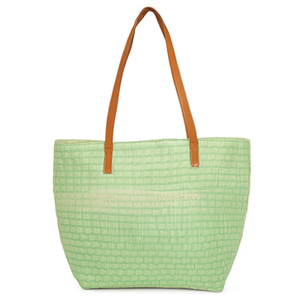 Bolso de playa tejido de papel de dos colores 55x37x17cm para mujer, bolso de mano de verano - Product Image 1