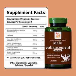 Capsules d'amélioration masculine en gros d'usine avec extrait de Horny Goat Weed et extrait de Tribulus Terrestris, contribuant à réduire le stress - Product Image 4