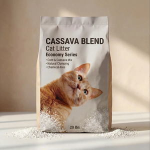 Litière pour chat à base de manioc |   Biodégradable, respectueux de l'environnement, sans produits chimiques |   Mélange de maïs végétal |   Prix bas |   Expédition rapide |   Quantité minimum de commande : 10 - Product Image 1