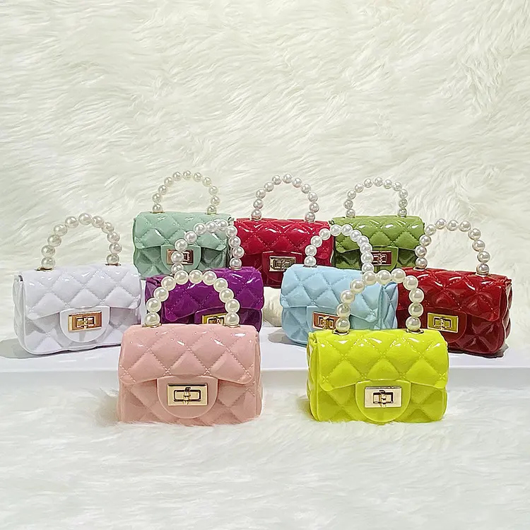 2021 Luxury Colorful Pvc Red Crossbody Ladies Small Mini Women Handbags Shoulder Kid Jelly Coin Purses And Bags Jelly Bag Purse