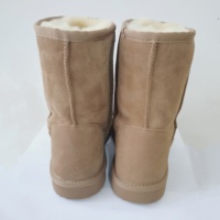 Bottes en fourrure de mouton australienne double face classiques, prix d'usine, haute qualité, chaudes pour l'hiver, bottes de neige en fourrure véritable