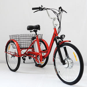 Tricycle électrique CG 24 pouces pour adultes avec vitesses et assistance au pédalage, porte-bagages, <span class=keywords><strong>petit</strong></span> véhicule électrique pour <span class=keywords><strong>le</strong></span> transport - Product Image 1