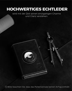 Thumbs-up phong cách kinh doanh 10 + chủ sở hữu thẻ da đồng xu ngăn thẻ tín dụng người đàn ông của RFID bảo vệ thông minh Thẻ không khí Ví - Product Image 3