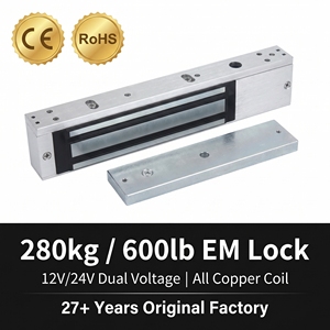 280kg 600lbs Holding Force EM <strong>Lock</strong> 12V 24V <strong>Dual</strong> Voltage Pure Copper Coil Electromagnetic Door <strong>Lock</strong> for Access Control - Product Image 1