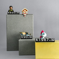 Étiquettes de prix numériques modernes détachables et amovibles pour bijoux, pliables et rotatives, pour devises Yen, Dollar, GBP, Euro, en plastique