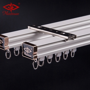 Curtain Rod Set Ceiling Mounted Curtain Track System Aluminum Profile Sliding Curtain Track Rail - Product Image 4