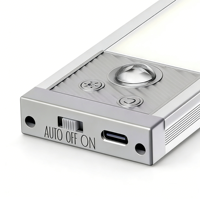 Lampu Kabinet LED Pintar dengan Sensor Gerak, Konstruksi Aluminium Berperingkat IP67, Pengisian Daya USB 24W untuk Penggunaan Dalam Ruangan