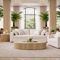 Ensemble de canapé-lit inclinable en tissu moderne pour appartement, salon, villa et halls d'hôtels cinq étoiles - Meubles luxueux et confortables
