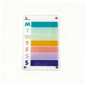 <span class=keywords><strong>Tableau</strong></span> magnétique en acrylique pour réfrigérateur avec calendrier mensuel/hebdomadaire/quotidien effaçable pour notes et planning, personnalisable, inclut 1 - Product Image 1