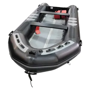 Customized size 12.5ft 5 person inflable pvc boat VIB floor inflatable rescue boat for fishing