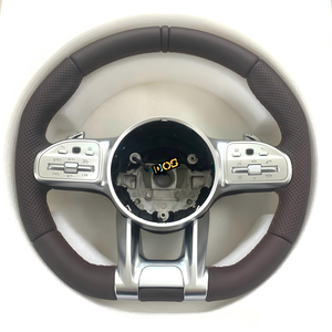 Volant en cuir perforé DOS pour <span class=keywords><strong>Mercedes</strong></span> Benz GLA 250 GLB 200 <span class=keywords><strong>GLC</strong></span> 300 GLE <span class=keywords><strong>250d</strong></span> GL 550 G 63 Volant en fibre de carbone - Product Image 6