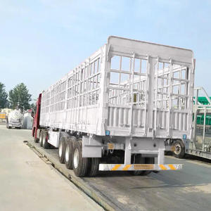 Semirremolque de Caja de Transporte Pesado de 3 Ejes con Paredes Laterales Abatibles para Ganado y Vallas, de Fábrica - Product Image 5