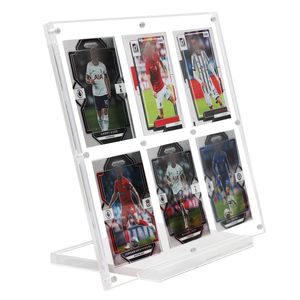 <span class=keywords><strong>Carte</strong></span> de sport magnétique 6 grilles en acrylique transparent Afficher vos cartes à collectionner Cadre d'affichage pour 6 cartes standard - Product Image 1