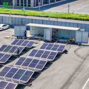 HJ có thể gập lại tấm pin mặt trời 100kw 200Kw mảng hệ thống container 40ft khẩn cấp cung cấp điện container cho cộng đồng từ xa - Product Image 2