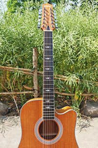 Guitarras Electroacústicas de 12 Cuerdas de Caoba Laminada con Acabado Mate Hechas a Mano de la Marca Aiersi con Pastilla 7545 - Product Image 4
