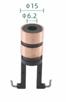 Support de balais de charbon pour anneau collecteur (dimensions : 15*6.2/45*7.5*24 X 2 anneaux), pour assemblages de collecteurs à anneaux.
