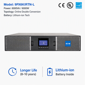 ยูพีเอสออนไลน์ 9PX 6kVA Li-ion 5400W รุ่น 9PX6KIRTN-L แบบ 3U สำหรับติดตั้งบนแร็ค/แบบตั้งพื้น ระบบแปลงไฟแบบ Double Conversion แบตเตอรี่ลิเธียมไอออนสำรองไฟ - Product Image 1