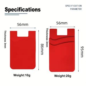 Porte-cartes en silicone personnalisé avec logo, portefeuille pour téléphone - Product Image 3