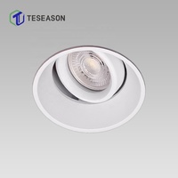 Cadre de projecteur encastré circulaire TN092R1-CT-Aluminium | Garniture ultra-étroite | 80mm coupe 85mm de diamètre | Réglable | Convient au module LED