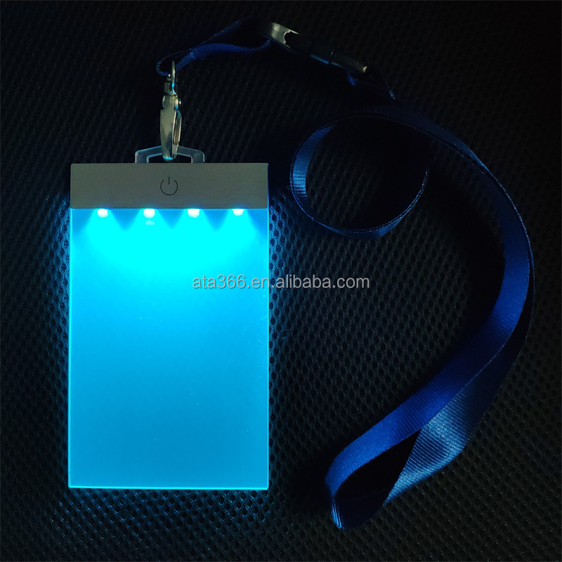 2 LED Employee Retractable Lanyards with Logo Custom