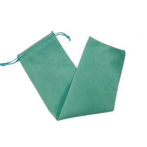 Sac à cordon en velours vert sur mesure, grande taille, sac en velours - Product Image 2