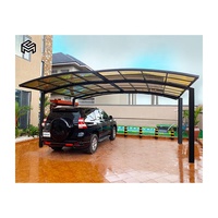 Toit arqué en aluminium solaire de carport de structure de rayonnage de stationnement de 6x6m