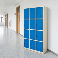 Vente en gros de casiers en acier à 12 portes avec serrure à clé, durables et imperméables pour une utilisation au bureau - Armoire de rangement pour vêtements