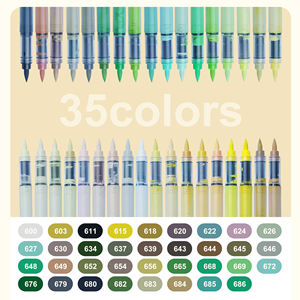 아트 <span class=keywords><strong>DIY</strong></span> 수성 드로잉 펜 용 아크릴 소프트 팁 마커 오일 기반 착색 직선 액체 테스트 - Product Image 5