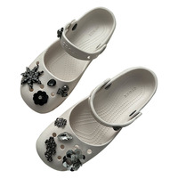 Clips de chaussures en alliage avec strass et cristaux pour la décoration de charms, accessoires de mode estivale