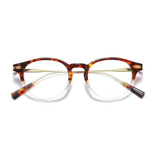 Vòng Chứng Khoán sẵn sàng Acetate kim loại kết hợp Eyewear tùy chỉnh Logo Đen redtortoise quang khung phụ nữ kính mắt Frames - Product Image 5