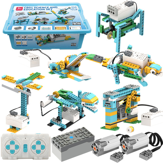 CB01 Science and Education Building Block Robot Motor Machine Education Remote Control Educational Assembled Toys