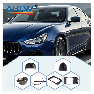 Cho MASERATI Ghibli sợi carbon phụ kiện nội thất trung tâm giao diện điều khiển cần số núm TRIM bảo vệ bảng điều khiển vô lăng Bìa - Product Image 1