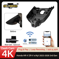 Caméra embarquée Holroadx noire 4K - Conçue sur mesure pour Honda HRV/ZRV 2023-2026 - Angle large de 170° - Double objectif - Enregistrement de vision nocturne