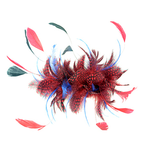 Pince à cheveux fleurie avec plumes <span class=keywords><strong>pour</strong></span> <span class=keywords><strong>femme</strong></span>, accessoire de coiffure <span class=keywords><strong>pour</strong></span> mariée, mariage, cocktail, thé, derby, chapeau de costume - Product Image 4