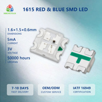 LED SMD Bi-Color Merah Biru 1615 1.6x1.5mm 3V 5mA Presisi Dual Chip dengan Garansi 2 Tahun untuk Lampu Indikator Multifungsi
