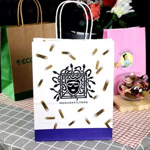 Shopping Packaging Exhibitions Cakes <b>Bread</b> <b>Bag</b> Eco-Friendly Recycled Kraft Paper <b>Bags</b> with Handles for Food Gifts - Product Image 1
