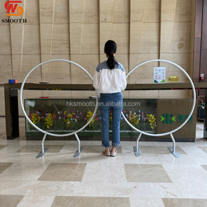 SMS Classical Round Hoop Wedding <b>Backdrop</b> <b>Stand</b> With Removable Fabric Cover Aluminum Alloy Metal Wedding Background Frame - Product Image 3