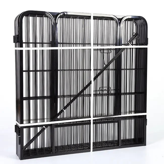 wholesale 24 inch square tube foldable pet dog kennel outdoor panels perimeter fence for dogs playpen fence large dog fences