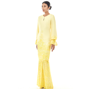 Kebaya Abaya ชุดเดรสมุสลิมสำหรับผู้หญิง,เสื้อผ้าแฟชั่นสไตล์ปากีสถานประดับเลื่อมสวยงาม-ขายส่ง-Malays - Product Image 6