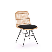 Chaise de jardin moderne et simple en rotin tressé, pour extérieur, patio, en aluminium, résistante à l'eau, durable, légère et empilable