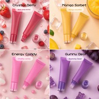 Baume à lèvres hydratant végétalien au goût de fruits en tube souple personnalisé, marque privée, masque pour les lèvres, beurre hydratant, atténue les ridules, 10g
