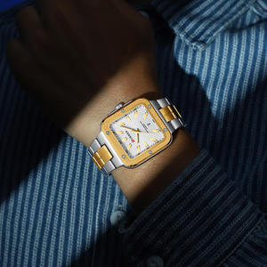 Reloj de Cuarzo CURREN 8479 para Hombre, Diseño de Dibujos Animados, Simple, para Negocios, Resistente al Agua 3BAR, Correa de Acero Inoxidable Cuadrada, Manecillas Luminosas 2026 - Product Image 5