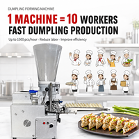Máquina para Hacer Dumplings para la Preparación de Alimentos Congelados, 1500 PCS/H, Semiautomática, Formadora de Gyoza y Potstickers para Pequeñas Fábricas de Alimentos