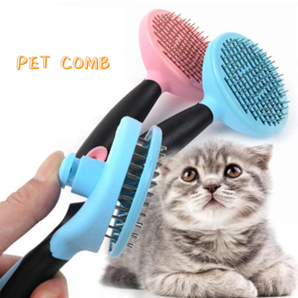 Professional Pet Grooming Supplies Wholesale Cleaning Pet Cat Dog Push Hair Cleaning Pin Brush For Dogs