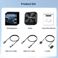 Adaptador Inalámbrico CarPlay/Android Auto con 4+64GB, Soporte Netflix y YouTube, Solución Con Cable e Inalámbrica para la Mayoría de Coches