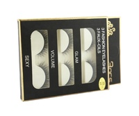 Boîte d'emballage de faux cils à paillettes, 10 pièces, décoration, en plastique transparent, emballage