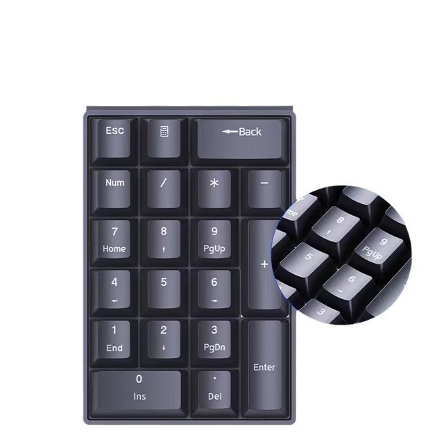 Digital Mechanical Keyboard F20 Financial Wired USB External Numeric Keypad Laptops Mini Portable Backlit Design Office Use