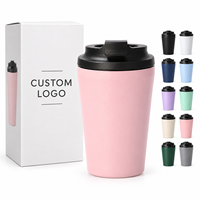 Gobelet isotherme double paroi en acier inoxydable 304 de 12 oz pour café, tasse de voyage réutilisable et portable, personnalisable avec logo OEM